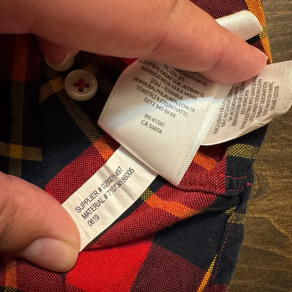 Polo Ralph Lauren Casual Button Down Shirt Mens M Preppy Long Sleeve Flannel Red
